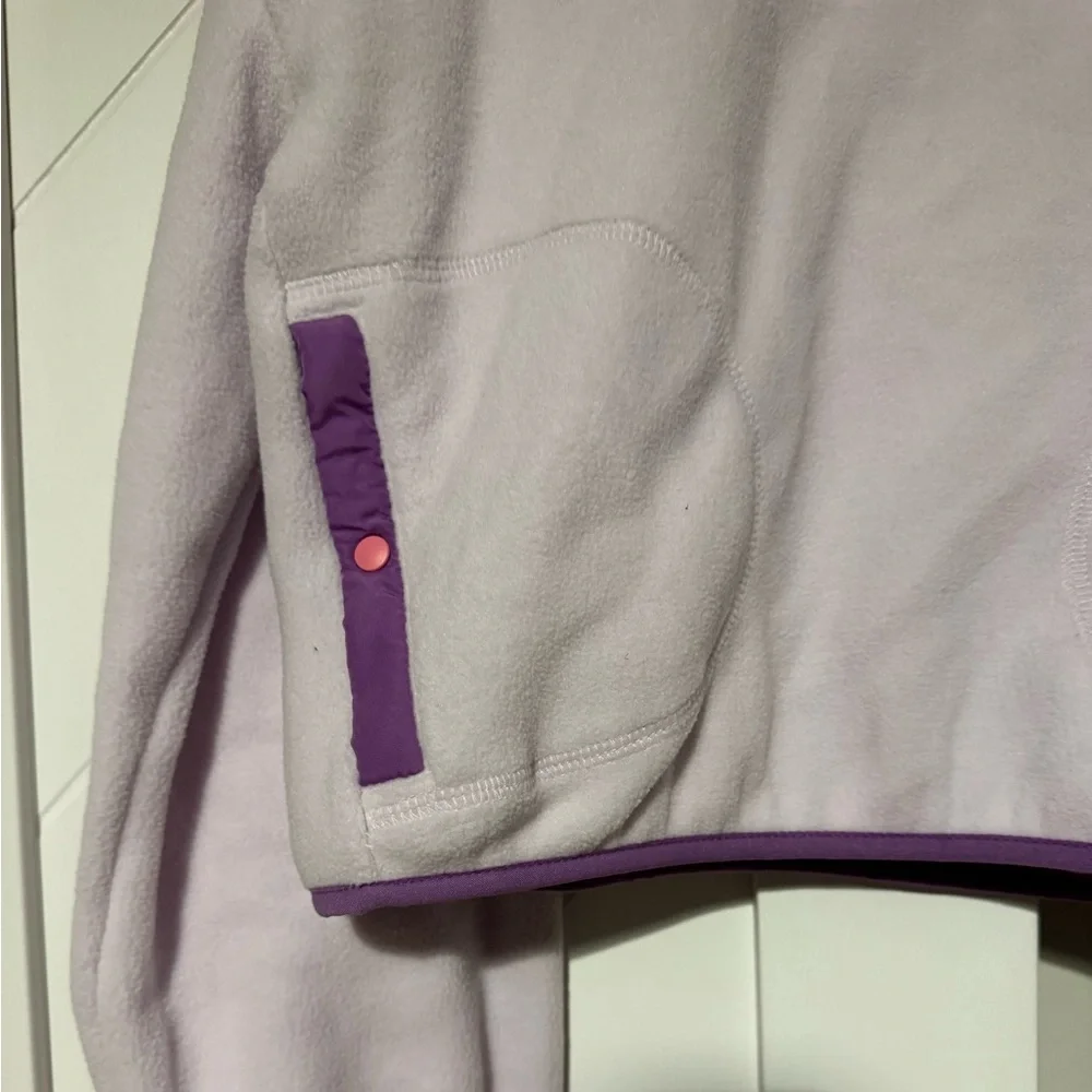 Old Navy Girls Mock Neck Microfleece Pullover Purple Pink L NWT